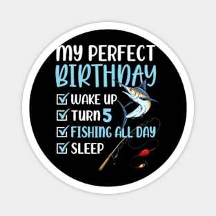 5 Year Old Fishing Birthday Party 5th Boy Bday Five Magnet